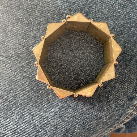 Vintage Handmade Mexico Taxco .925 Silver 9 Panel Hinged Cutout Bracelet Cuff - Picture 15 of 16